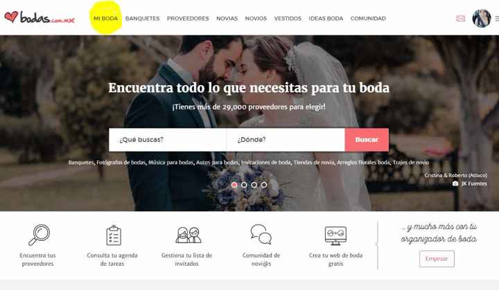 menu de inicio