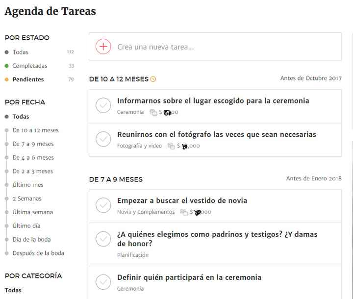 agenda tareas