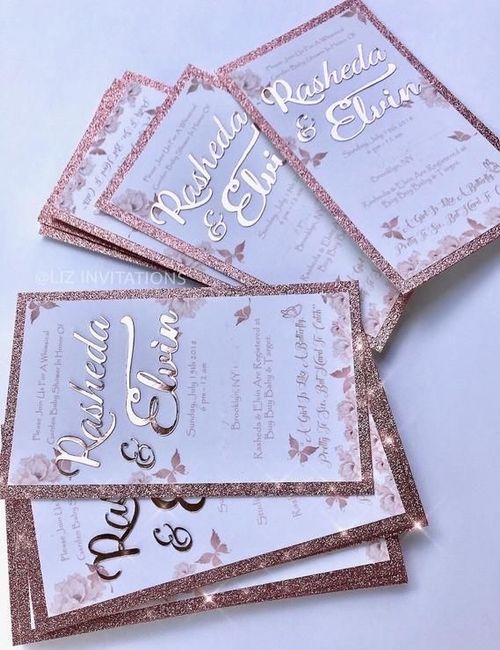 Invitaciones con toques rosas💕 2