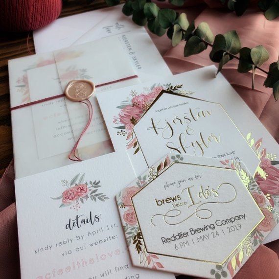 Invitaciones con toques rosas💕 3