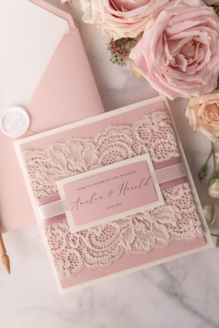 Invitaciones con toques rosas💕 5