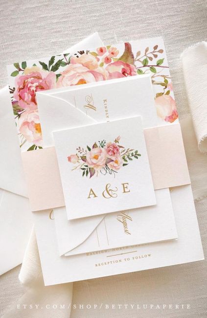 Invitaciones con toques rosas💕 8