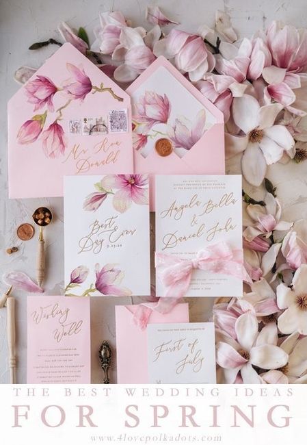 Invitaciones con toques rosas💕 10