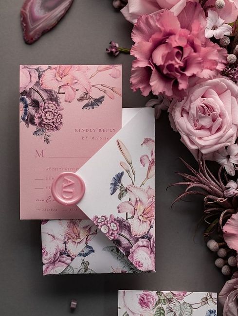 Invitaciones con toques rosas💕 14