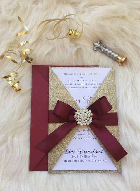 Invitaciones en color vino❤️ 3