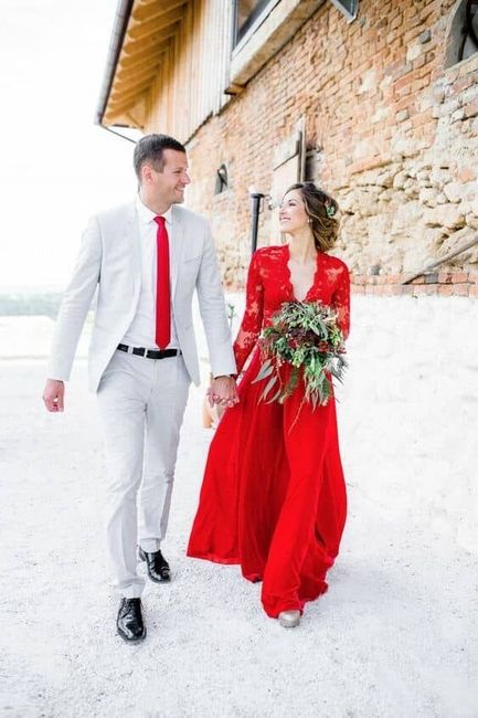 Vestidos de novia en rojo❤️ 2
