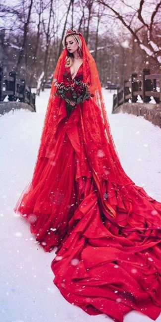 Vestidos de novia en rojo❤️ 11