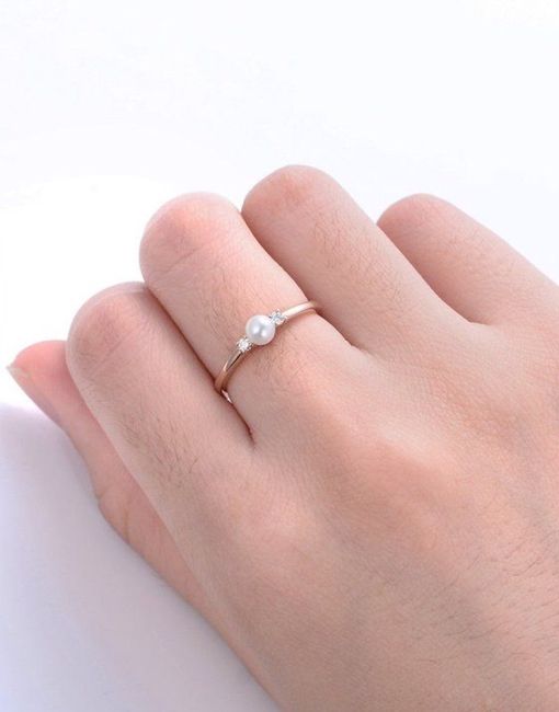 Anillos de compromiso: Perlas 4