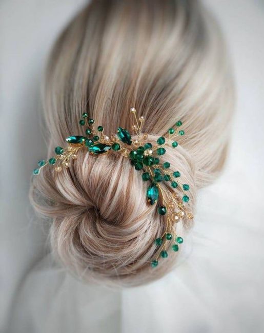 Accesorios novia en tono verde 1