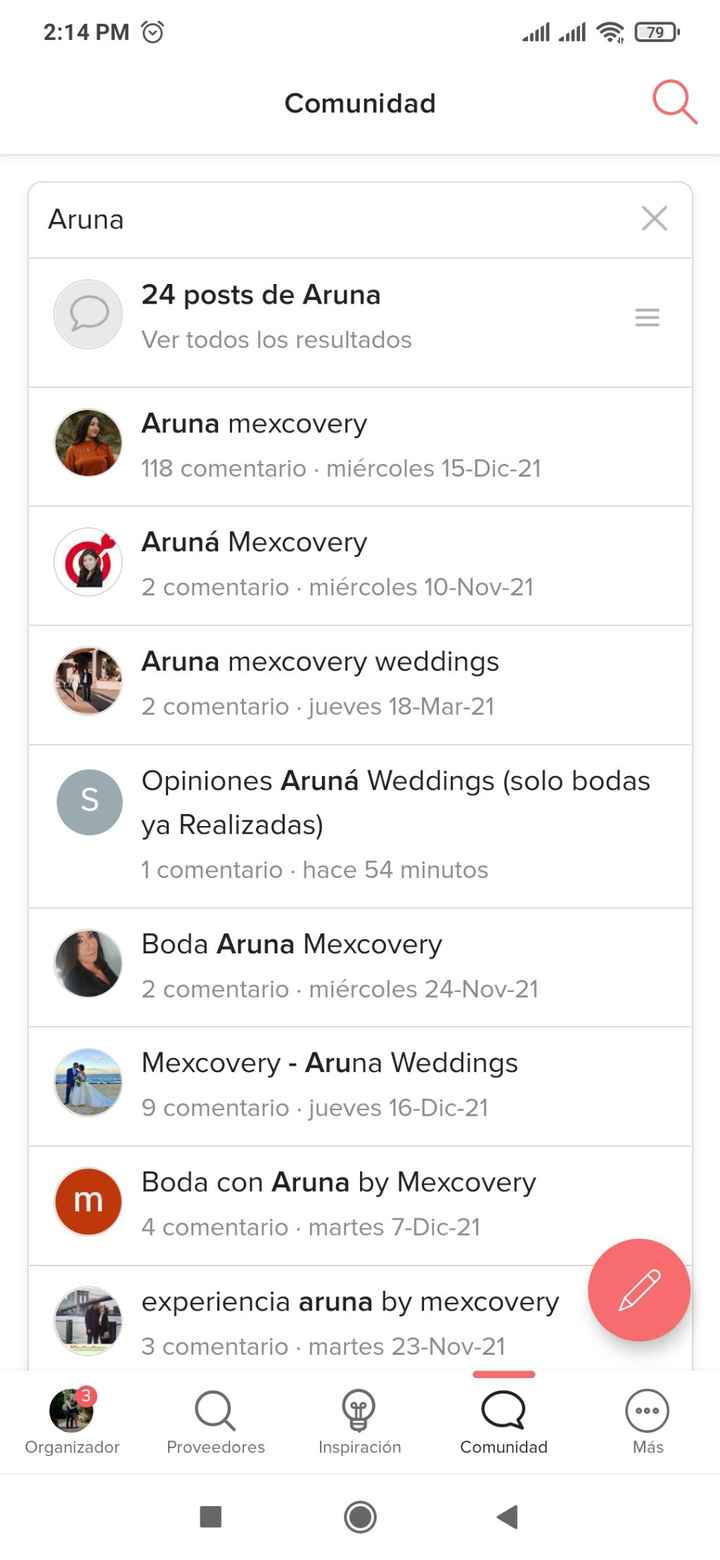 Opiniones Aruná Weddings (solo bodas ya Realizadas) - 1