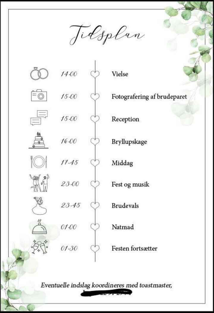 Programa del día de la boda - 2