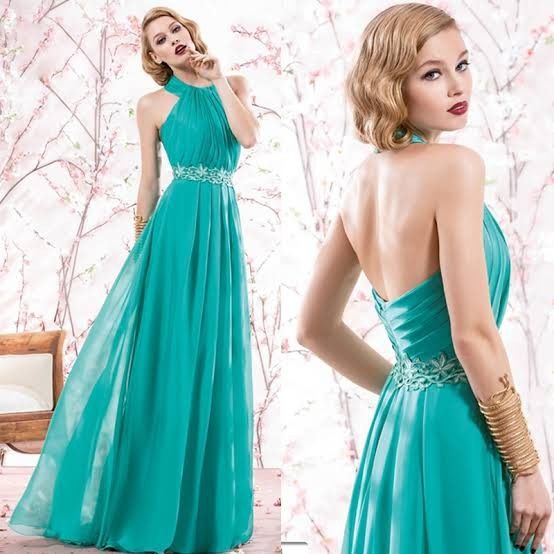 Damas con vestido color JADE 🌟 7