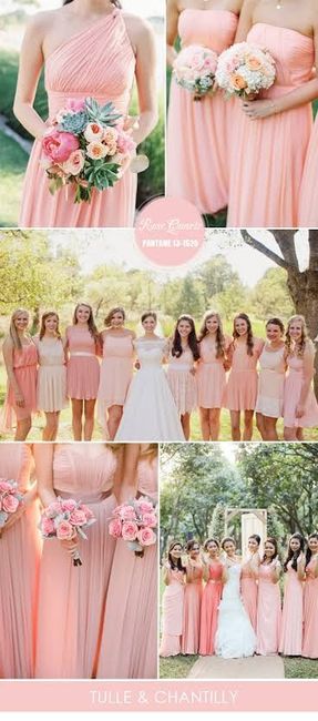 Damas en tonos rosas con naranja. - 2