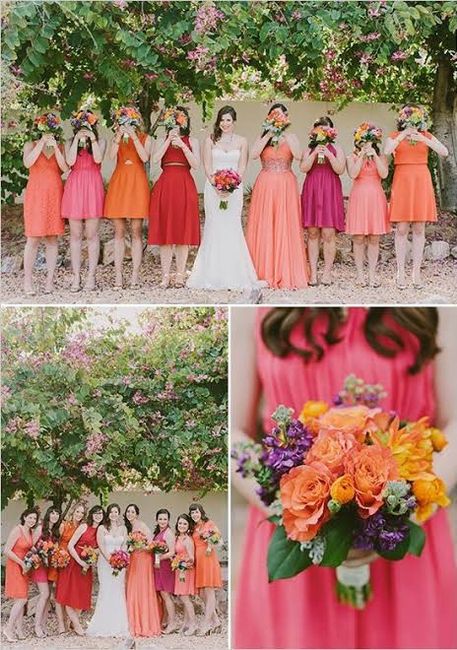 Damas en tonos rosas con naranja. - 13