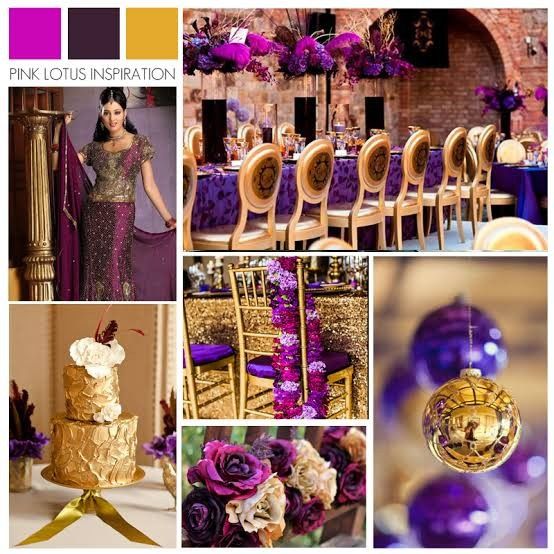 Tu boda en morado con dorado. 15