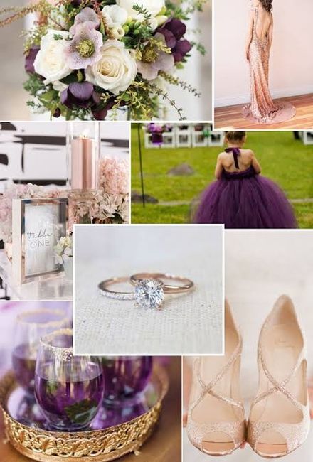 Tu boda en morado con dorado. 17