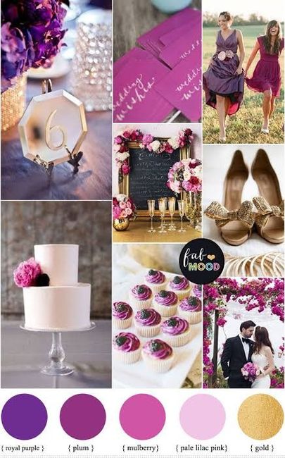 Tu boda en morado con dorado. 18