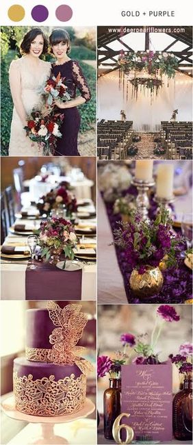 Tu boda en morado con dorado. 19