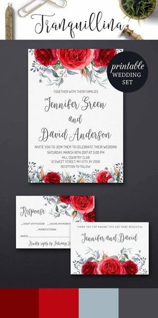Invitaciones en Rojo. - 8