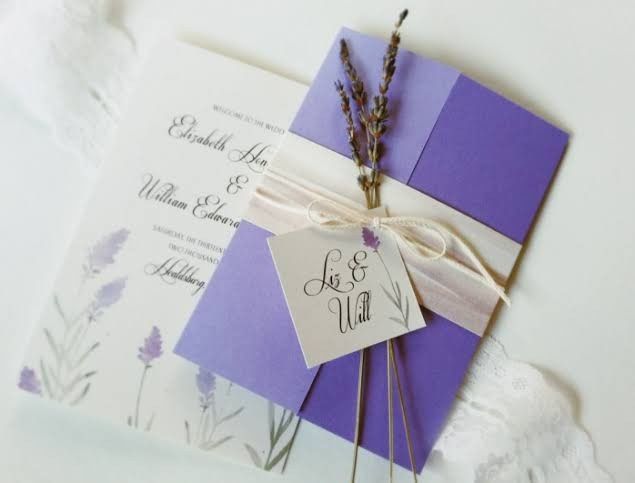 Invitaciones Lavanda. - 2