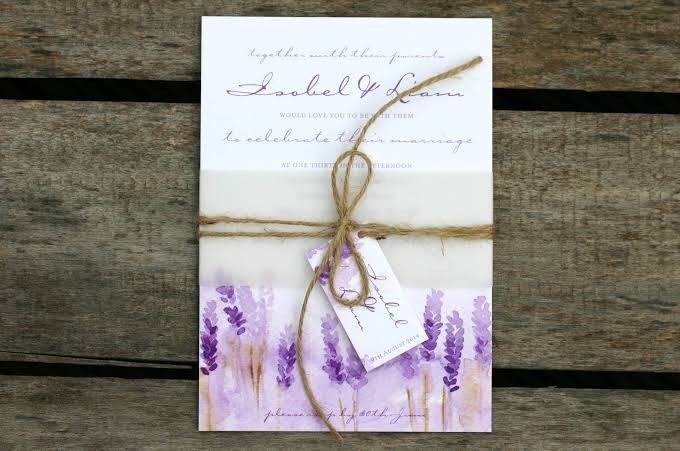 Invitaciones Lavanda. - 7