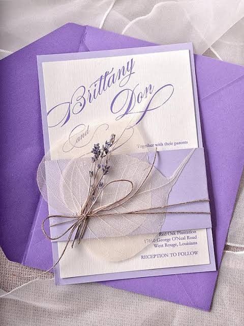 Invitaciones Lavanda. - 8