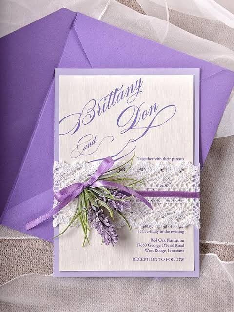 Invitaciones Lavanda. - 10