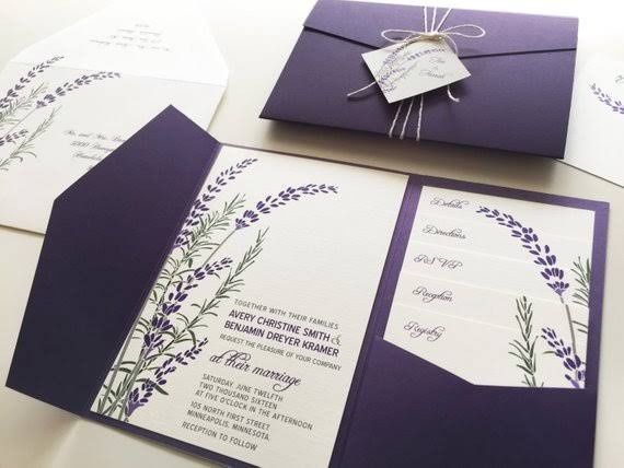 Invitaciones Lavanda. - 12