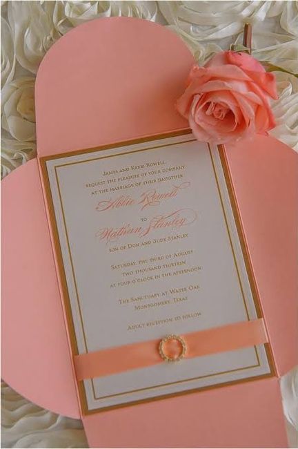 Invitaciones en Coral. - 1