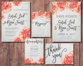 Invitaciones en Coral. - 8
