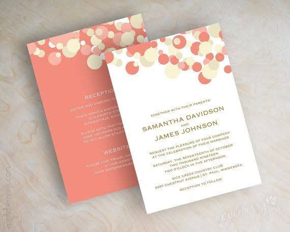 Invitaciones en Coral. - 9