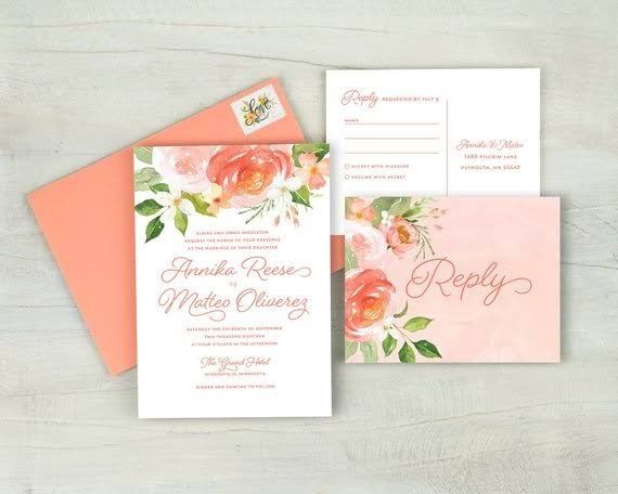 Invitaciones en Coral. - 12