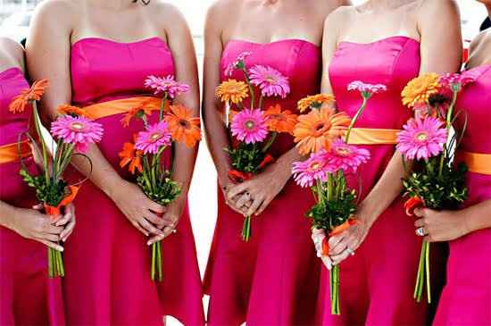 Damas en tonos rosas con naranja. - 3