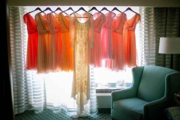 Damas en tonos rosas con naranja. - 7