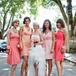 Damas en tonos rosas con naranja. - 8
