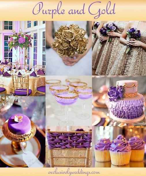 Tu boda en morado con dorado. - 8