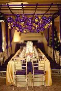 Tu boda en morado con dorado. - 10