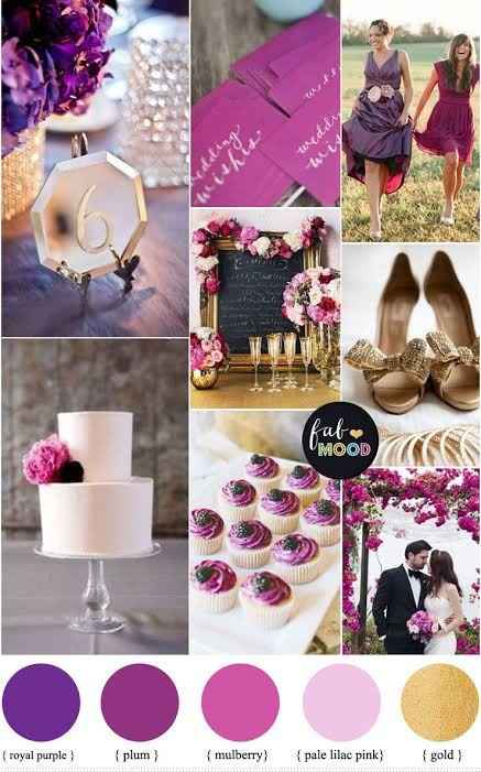 Tu boda en morado con dorado. - 18