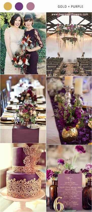 Tu boda en morado con dorado. - 19