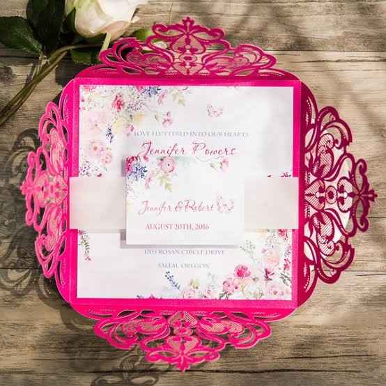 Invitaciones en Rosa. - 4