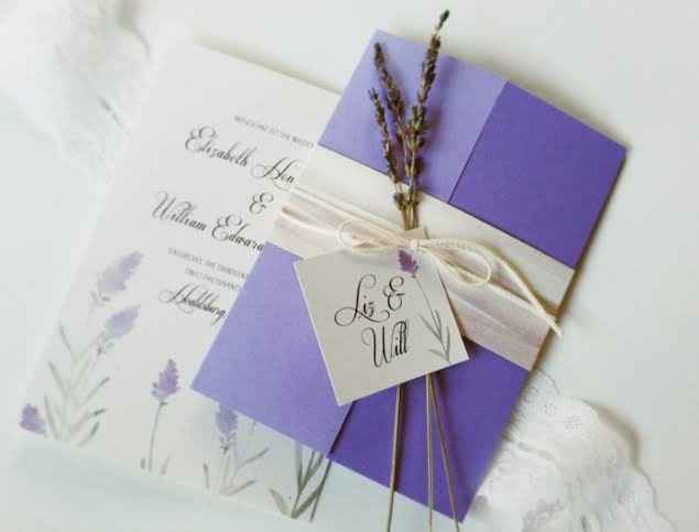 Invitaciones Lavanda. - 2