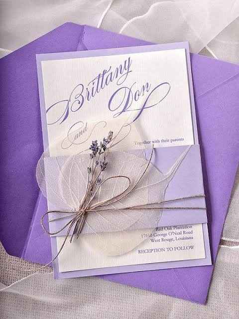 Invitaciones Lavanda. - 8
