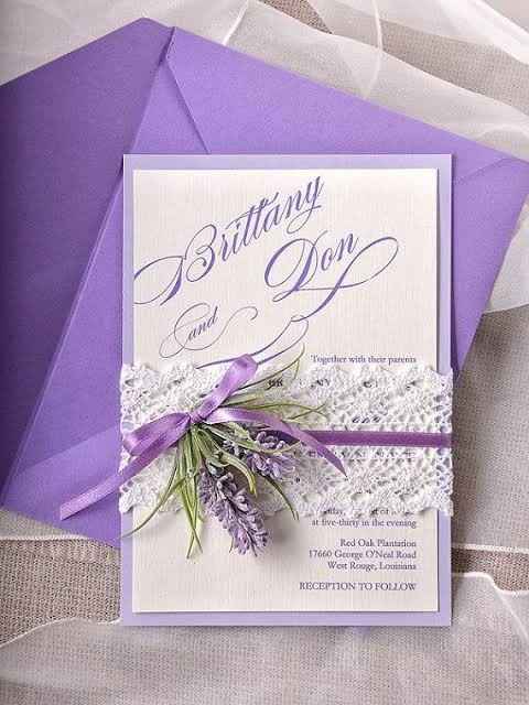 Invitaciones Lavanda. - 10