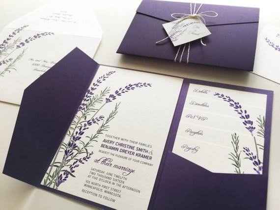 Invitaciones Lavanda. - 12