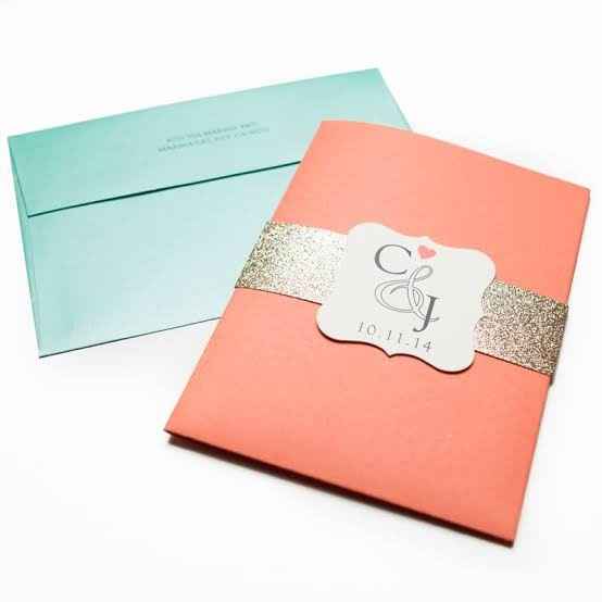 Invitaciones en Coral. - 2