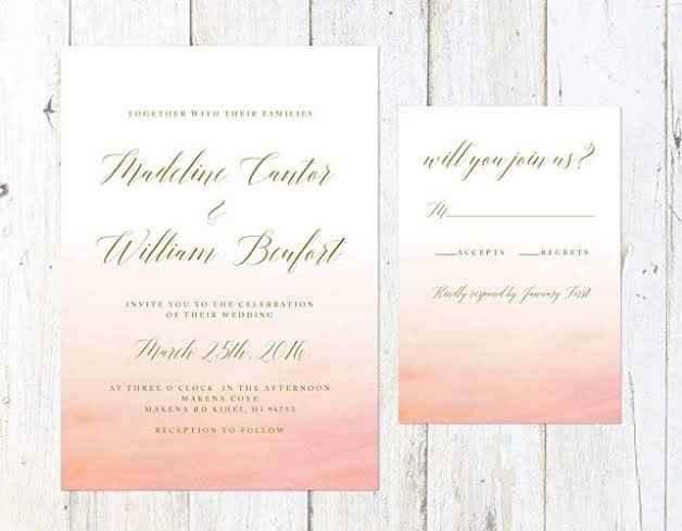 Invitaciones en Coral. - 5