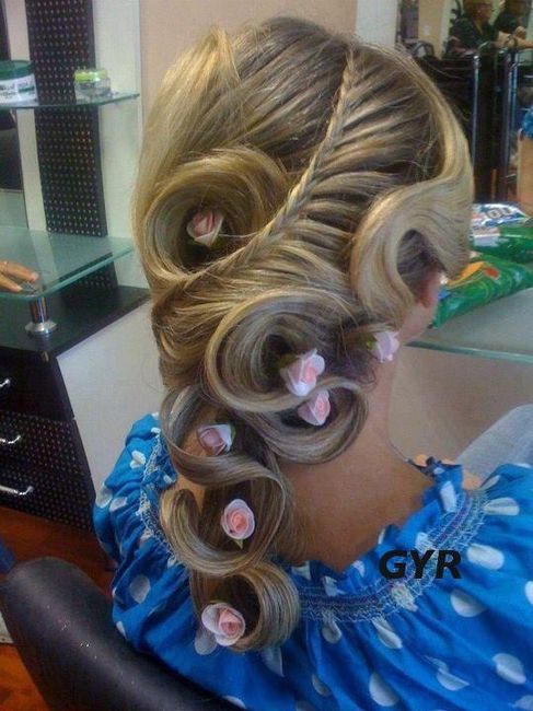 trenza con flores 