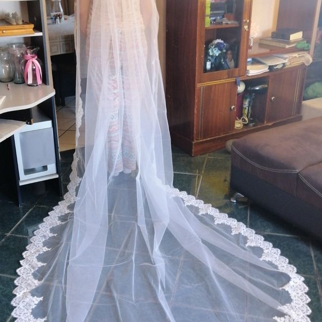 Mi velo de aliexpress en la boda 3