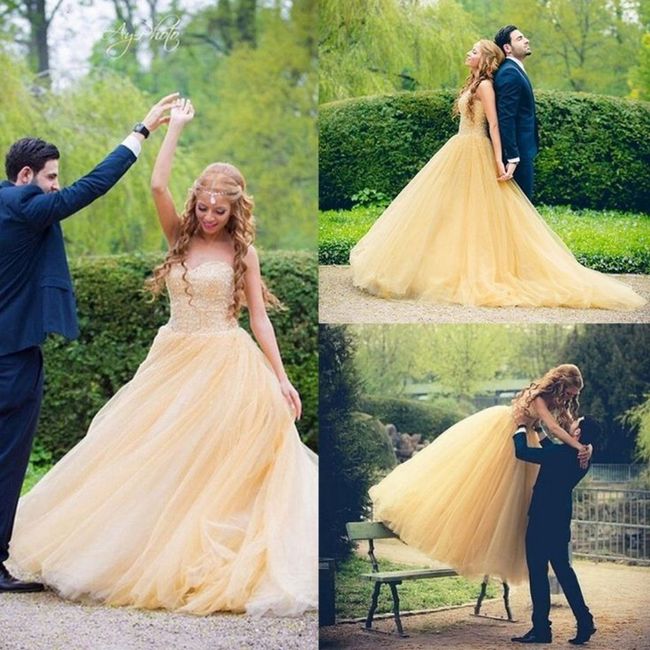Vestidos de novia en tonos amarillos 💛🌈 3