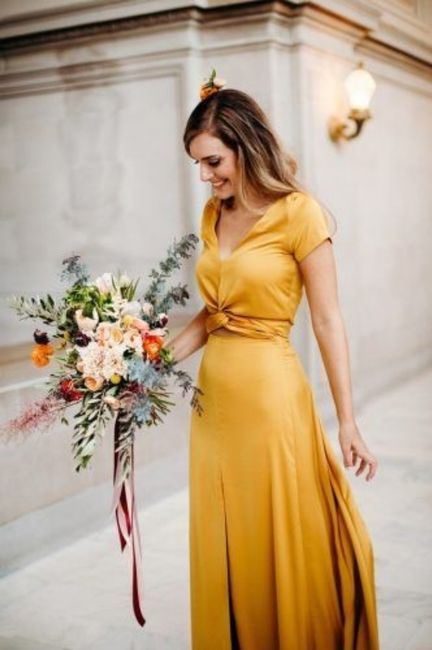 Vestidos de novia en tonos amarillos 💛🌈 7